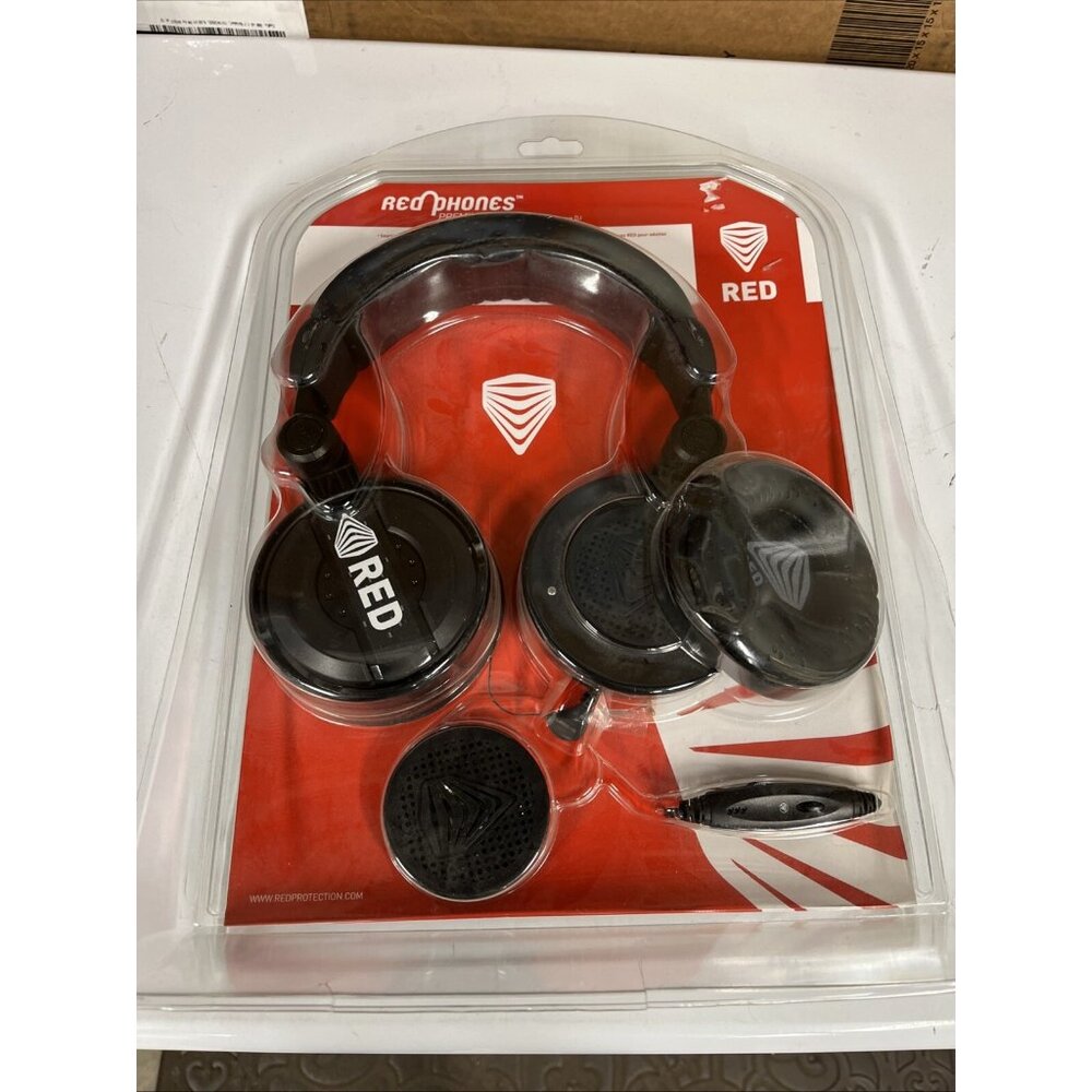 Red Redphones Premium Dj Headphones Black Brand New!